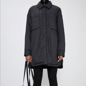 Zara Water Repellent Quilted Shirt Jacket